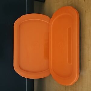 Pampered chef set of 2 orange and silver freezer storage conditioners sn…